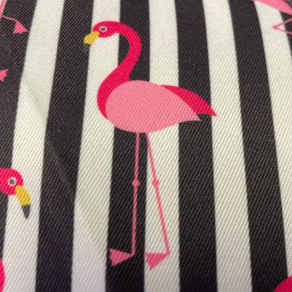 Pink Flamingos 🦩 & Striped Multicolored Reversible Cotton Bucket Hat - Picture 8 of 12